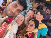 Selfie with the bridal couple Dhanesh und Veena :-)